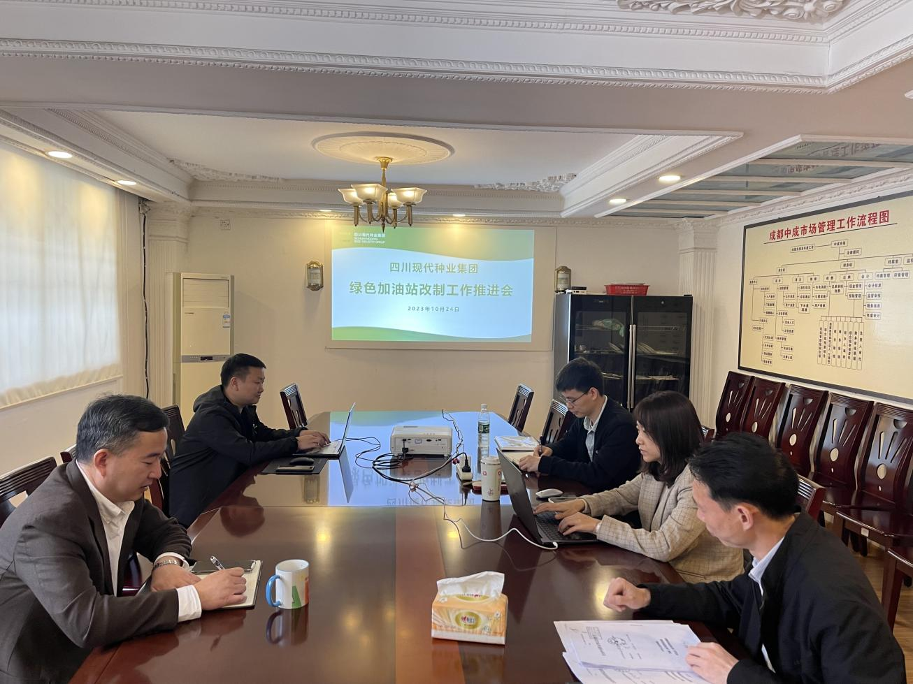 打算财政部与成都片区工作组结合召开绿色加油站刷新工作推动会