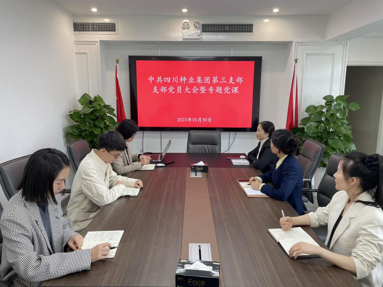 美彩国际 官网第三党支部召开党员大会暨专题党课(1).png